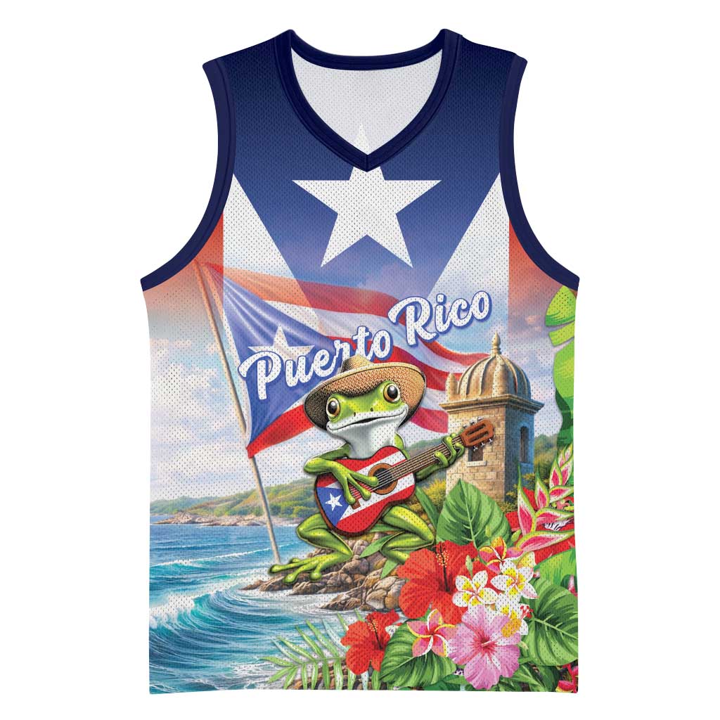 Puerto Rico Coqui Frog Basketball Jersey Happy Emancipation Day