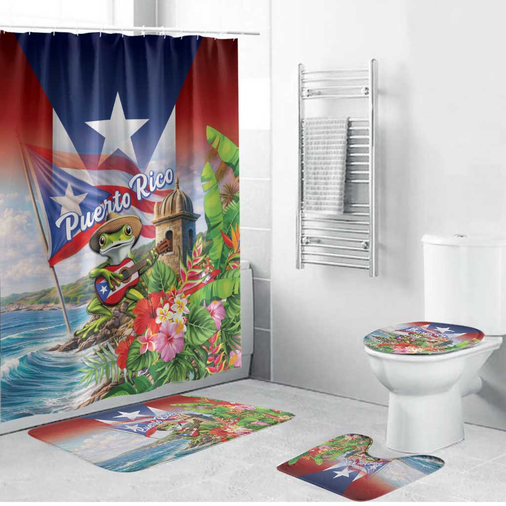 Puerto Rico Coqui Frog Bathroom Set Happy Emancipation Day