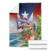 Puerto Rico Coqui Frog Blanket Happy Emancipation Day