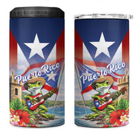 Puerto Rico Coqui Frog 4 in 1 Can Cooler Tumbler Happy Emancipation Day