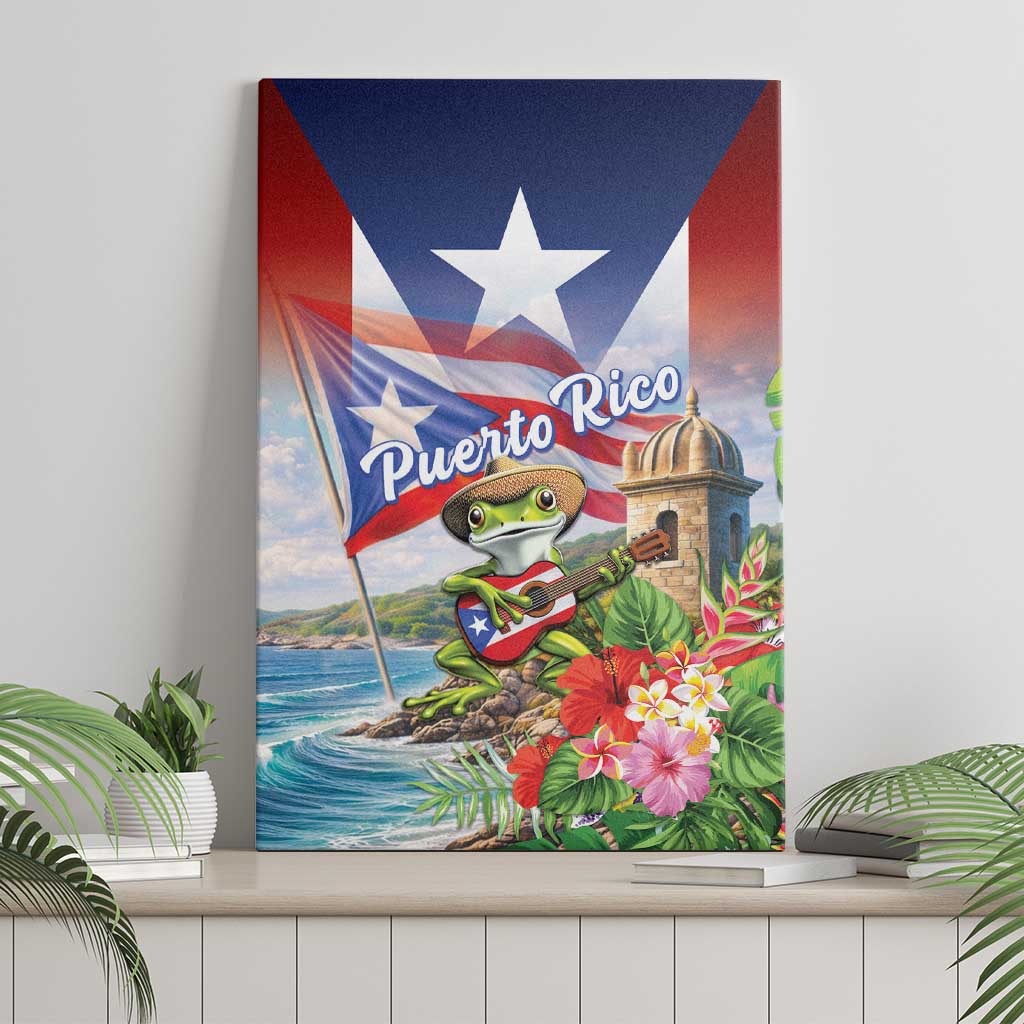 Puerto Rico Coqui Frog Canvas Wall Art Happy Emancipation Day