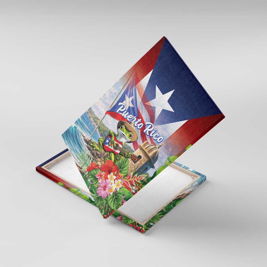 Puerto Rico Coqui Frog Canvas Wall Art Happy Emancipation Day