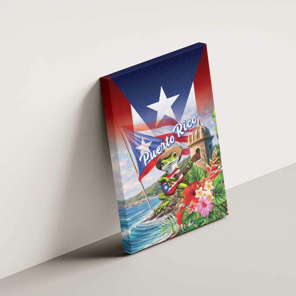 Puerto Rico Coqui Frog Canvas Wall Art Happy Emancipation Day