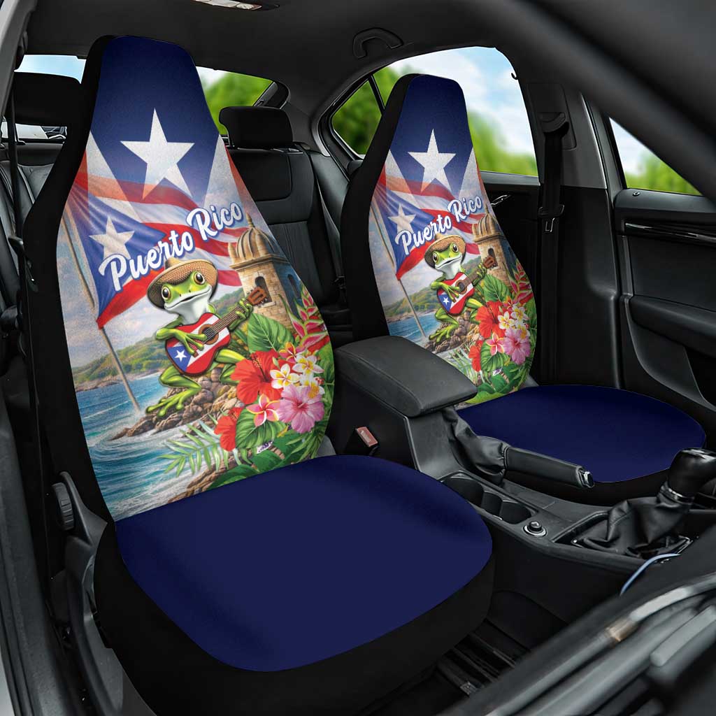 Puerto Rico Coqui Frog Car Seat Cover Happy Emancipation Day