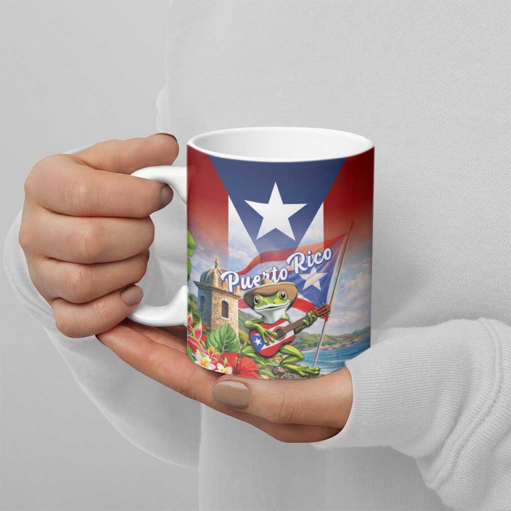 Puerto Rico Coqui Frog Ceramic Mug Happy Emancipation Day