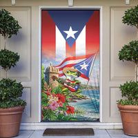 Puerto Rico Coqui Frog Door Cover Happy Emancipation Day