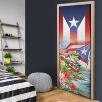 Puerto Rico Coqui Frog Door Cover Happy Emancipation Day