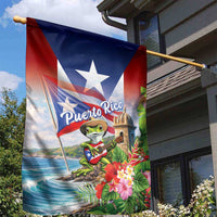 Puerto Rico Coqui Frog Garden Flag Happy Emancipation Day