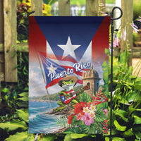 Puerto Rico Coqui Frog Garden Flag Happy Emancipation Day