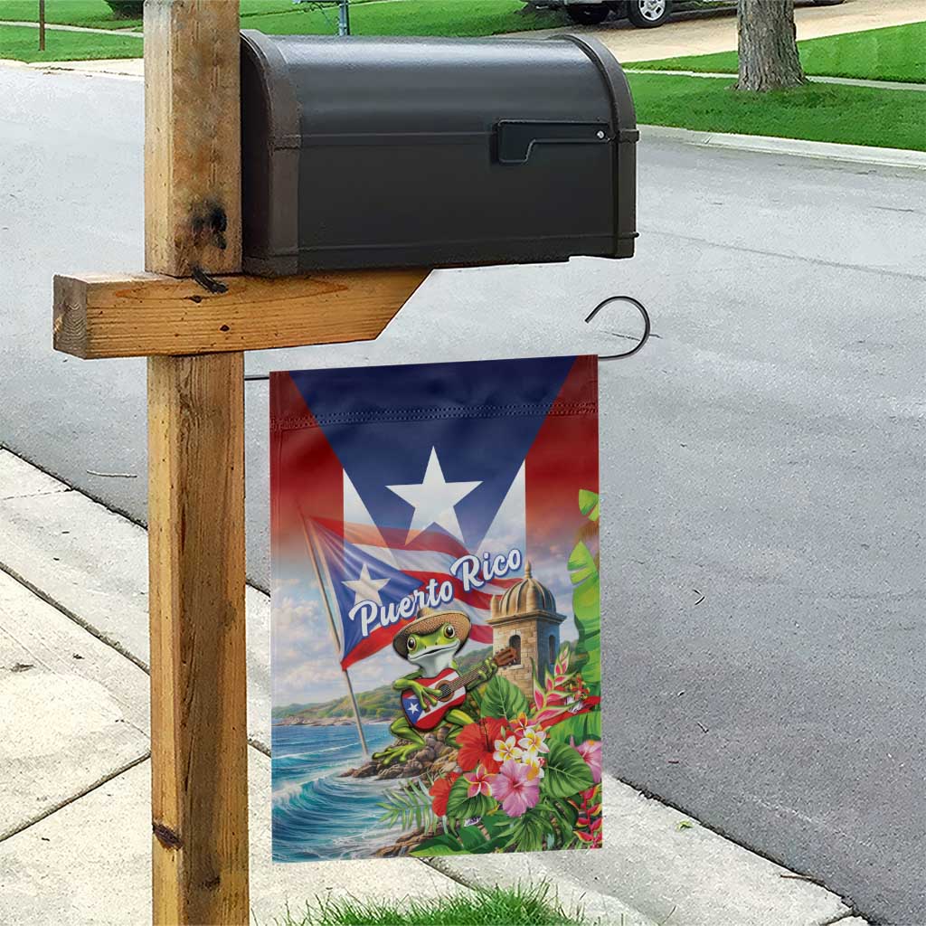 Puerto Rico Coqui Frog Garden Flag Happy Emancipation Day
