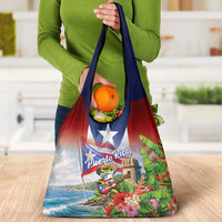 Puerto Rico Coqui Frog Grocery Bag Happy Emancipation Day