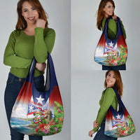 Puerto Rico Coqui Frog Grocery Bag Happy Emancipation Day