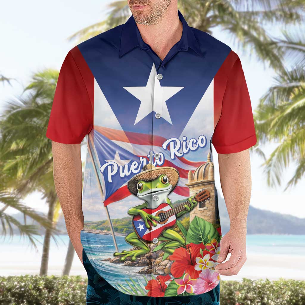 Puerto Rico Coqui Frog Hawaiian Shirt Happy Emancipation Day