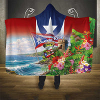 Puerto Rico Coqui Frog Hooded Blanket Happy Emancipation Day