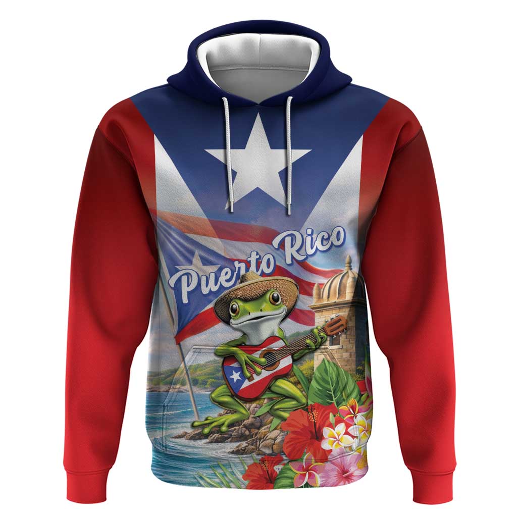 Puerto Rico Coqui Frog Hoodie Happy Emancipation Day