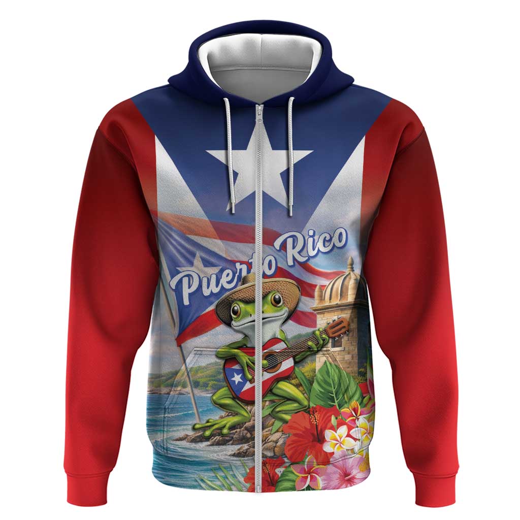 Puerto Rico Coqui Frog Hoodie Happy Emancipation Day