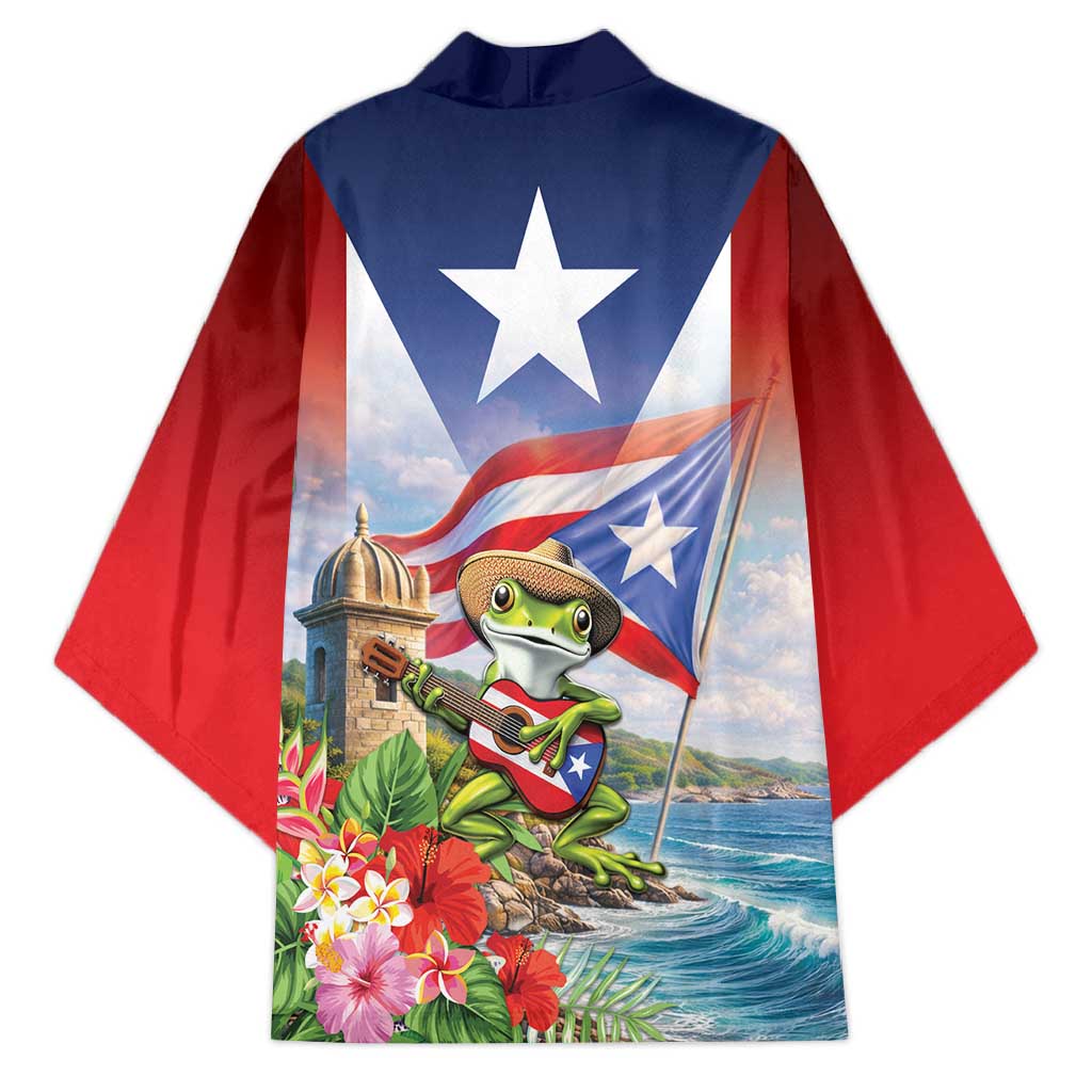 Puerto Rico Coqui Frog Kimono Happy Emancipation Day