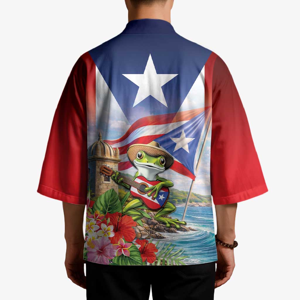 Puerto Rico Coqui Frog Kimono Happy Emancipation Day