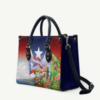 Puerto Rico Coqui Frog Leather Bag Happy Emancipation Day
