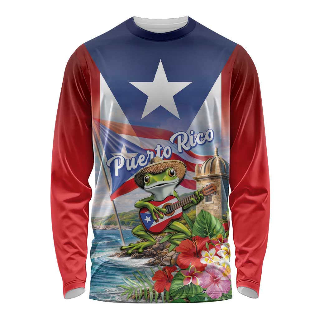 Puerto Rico Coqui Frog Long Sleeve Shirt Happy Emancipation Day