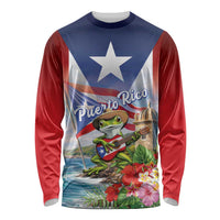 Puerto Rico Coqui Frog Long Sleeve Shirt Happy Emancipation Day