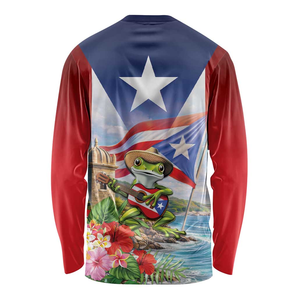 Puerto Rico Coqui Frog Long Sleeve Shirt Happy Emancipation Day
