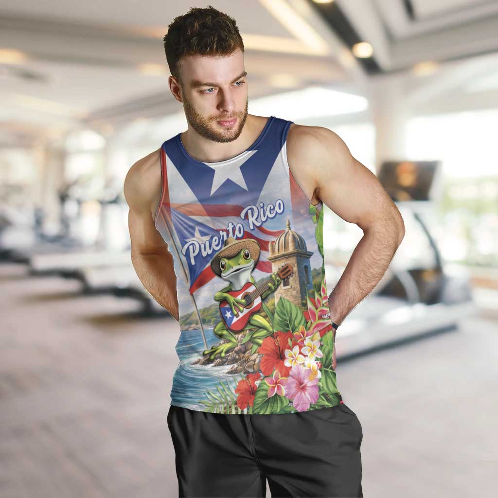 Puerto Rico Coqui Frog Men Tank Top Happy Emancipation Day