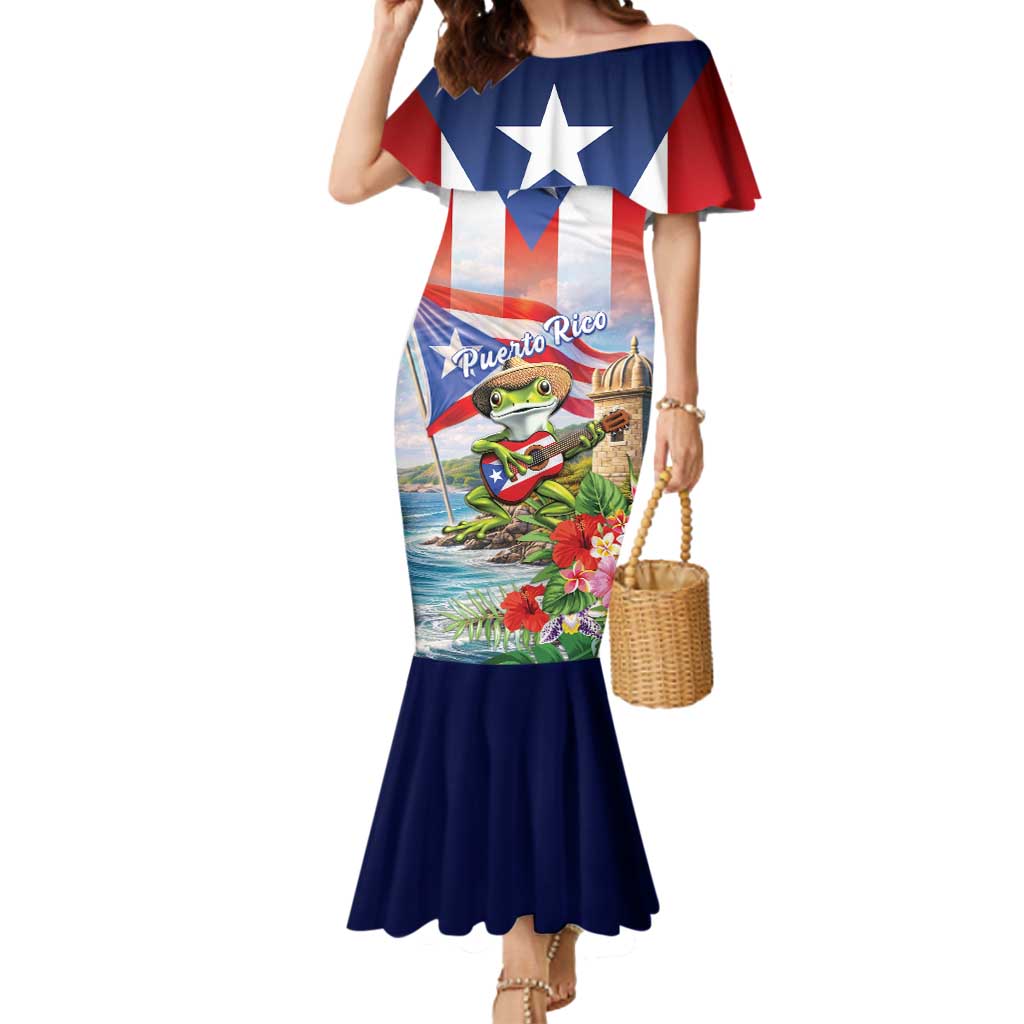 Puerto Rico Coqui Frog Mermaid Dress Happy Emancipation Day
