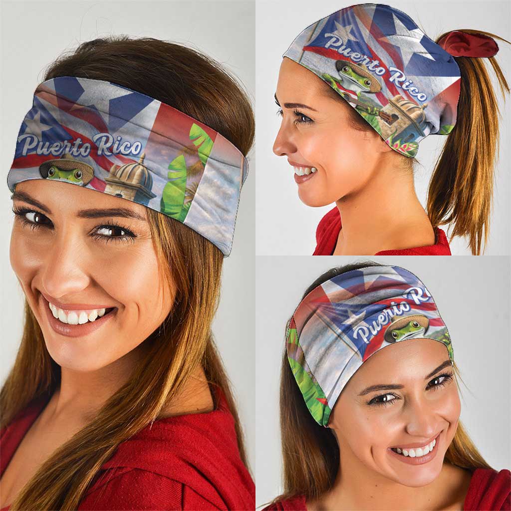 Puerto Rico Coqui Frog Neck Gaiter Happy Emancipation Day