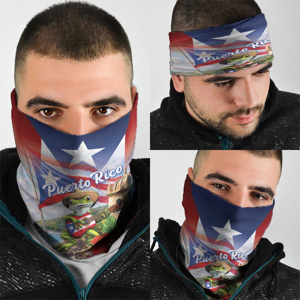 Puerto Rico Coqui Frog Neck Gaiter Happy Emancipation Day