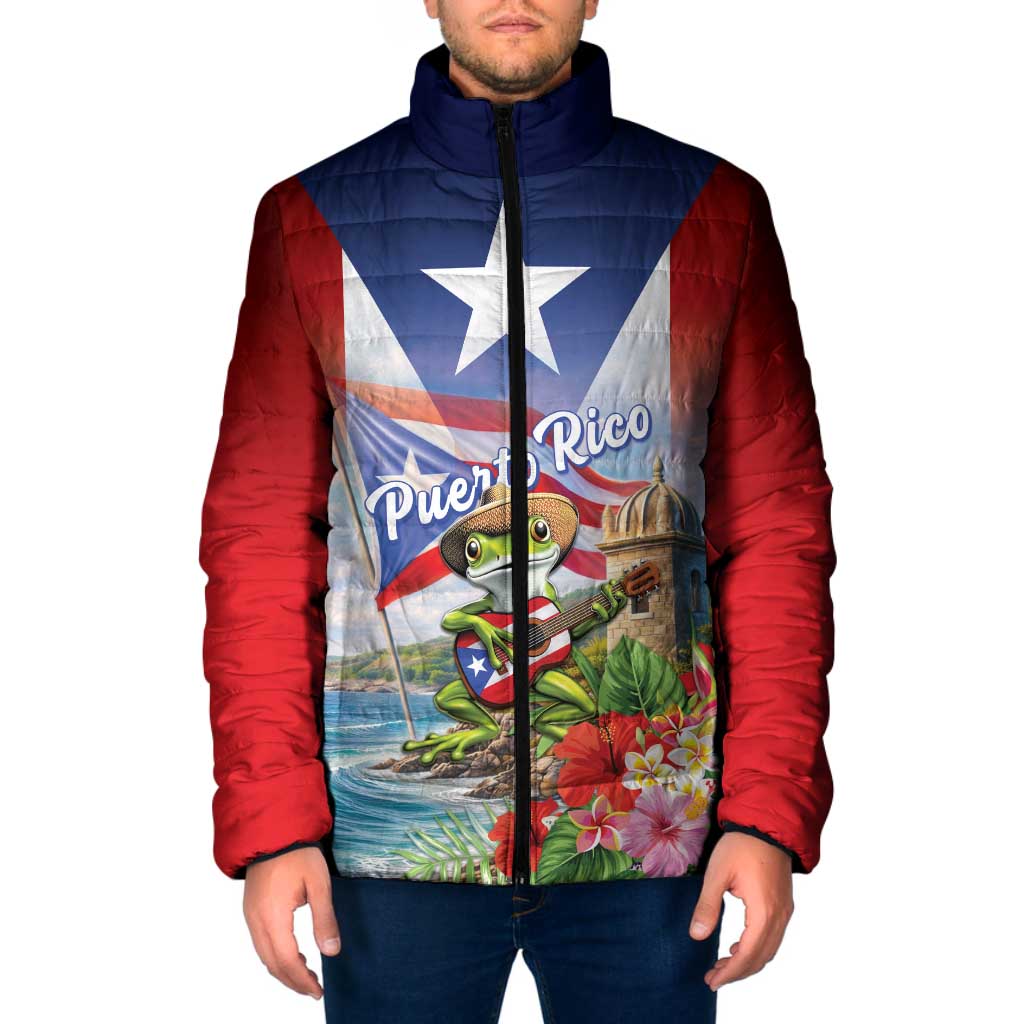 Puerto Rico Coqui Frog Padded Jacket Happy Emancipation Day