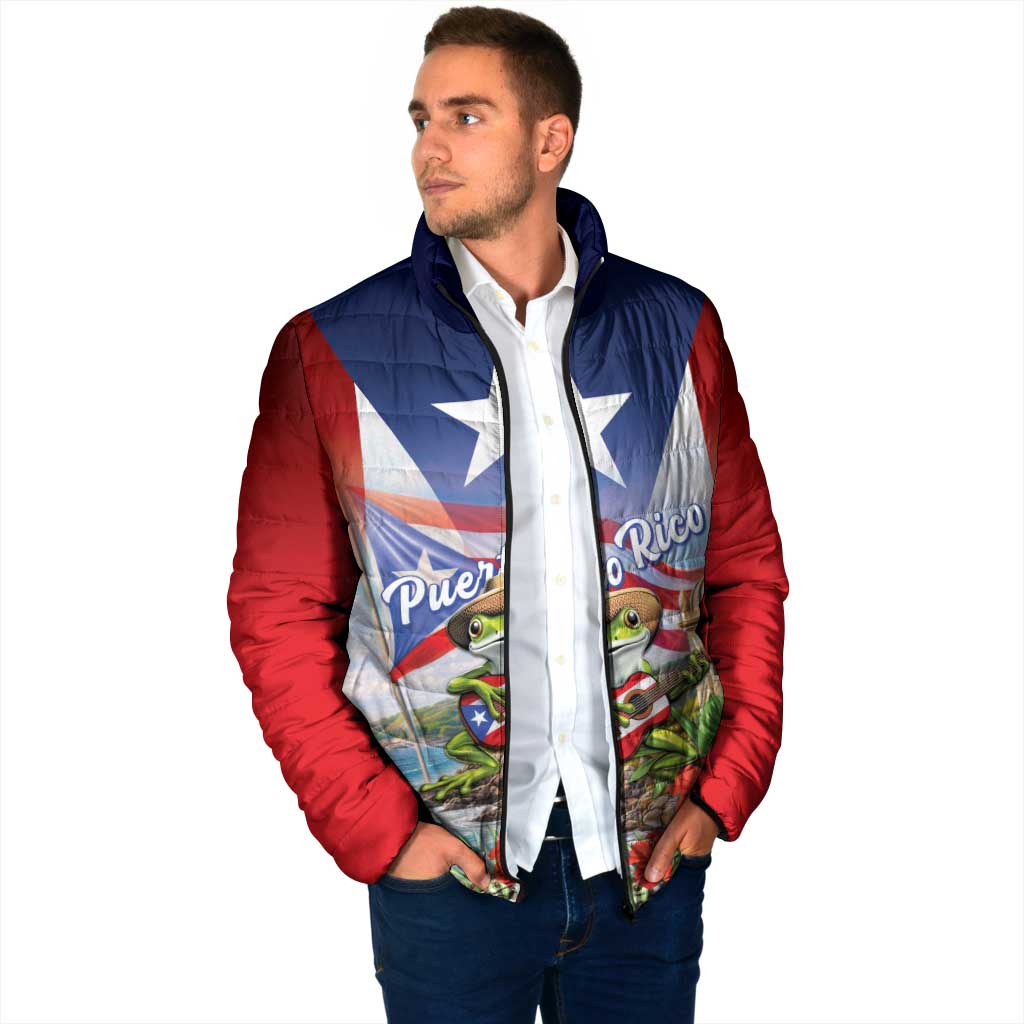 Puerto Rico Coqui Frog Padded Jacket Happy Emancipation Day