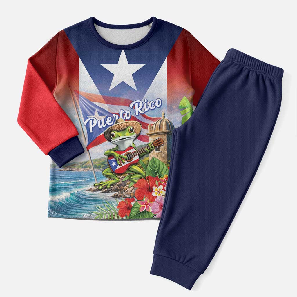 Puerto Rico Coqui Frog Pajama Set Happy Emancipation Day