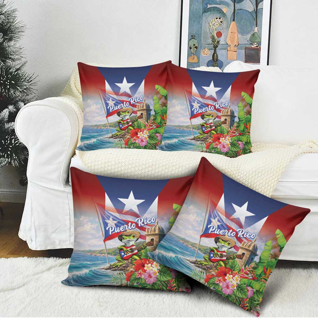 Puerto Rico Coqui Frog Pillow Cover Happy Emancipation Day