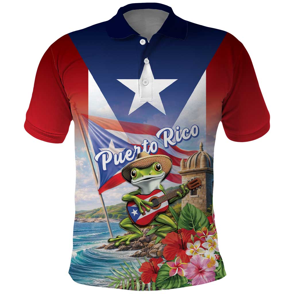 Puerto Rico Coqui Frog Polo Shirt Happy Emancipation Day