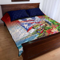 Puerto Rico Coqui Frog Quilt Bed Set Happy Emancipation Day