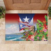 Puerto Rico Coqui Frog Rubber Doormat Happy Emancipation Day