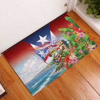 Puerto Rico Coqui Frog Rubber Doormat Happy Emancipation Day