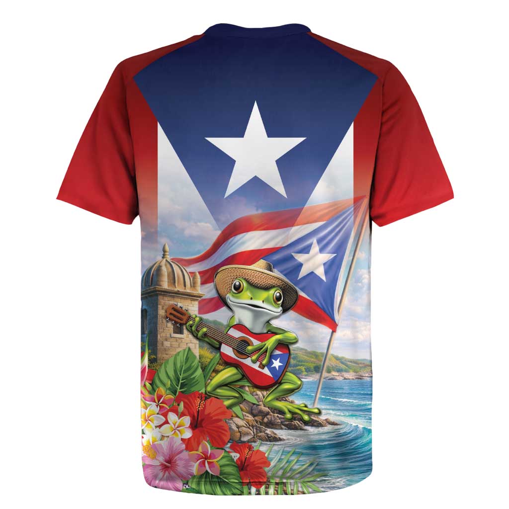 Puerto Rico Coqui Frog Rugby Jersey Happy Emancipation Day