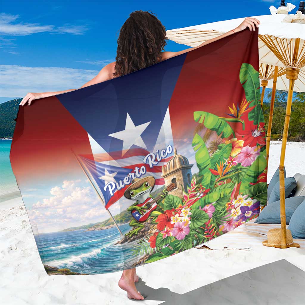 Puerto Rico Coqui Frog Sarong Happy Emancipation Day