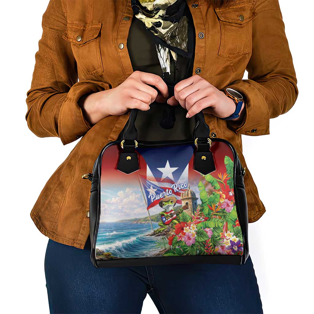 Puerto Rico Coqui Frog Shoulder Handbag Happy Emancipation Day