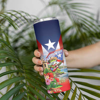 Puerto Rico Coqui Frog Skinny Tumbler Happy Emancipation Day