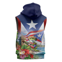 Puerto Rico Coqui Frog Sleeveless Hoodie Happy Emancipation Day