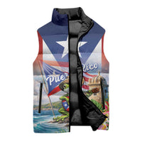 Puerto Rico Coqui Frog Sleeveless Puffer Jacket Happy Emancipation Day