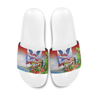 Puerto Rico Coqui Frog Slide Sandals Happy Emancipation Day