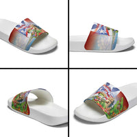 Puerto Rico Coqui Frog Slide Sandals Happy Emancipation Day