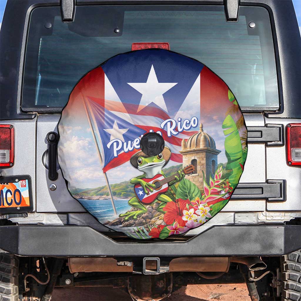 Puerto Rico Coqui Frog Spare Tire Cover Happy Emancipation Day