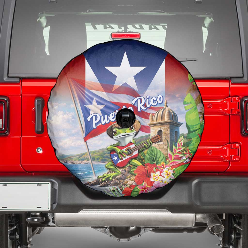 Puerto Rico Coqui Frog Spare Tire Cover Happy Emancipation Day