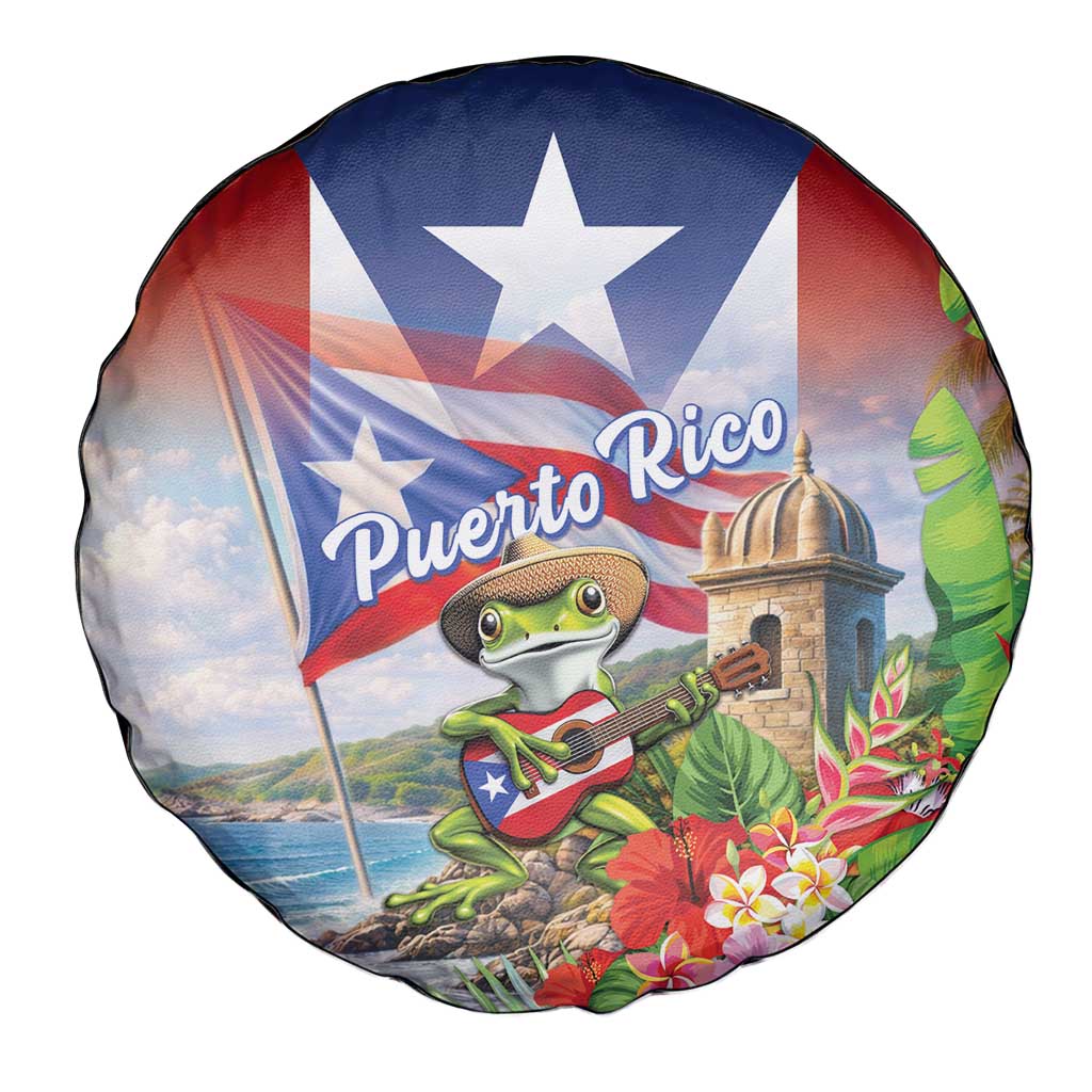 Puerto Rico Coqui Frog Spare Tire Cover Happy Emancipation Day