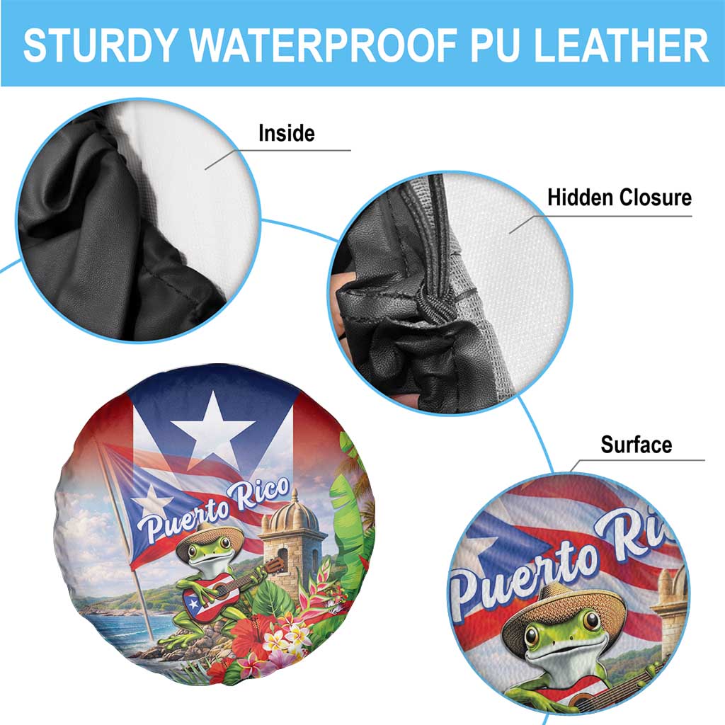 Puerto Rico Coqui Frog Spare Tire Cover Happy Emancipation Day
